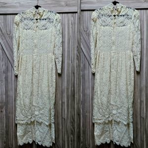 Scott McClintock Lace 1980 Y2K Wedding or Prom Vintage Dress